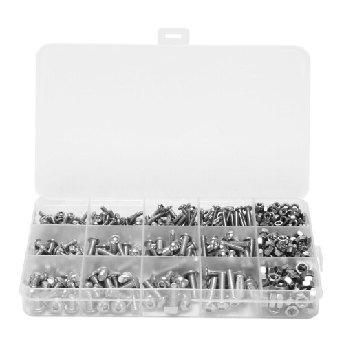 2 set Screw and Nut Kit,Machine Screw and Nut Kit, M3 M5 Stainless Steel Button Head Hex Socket Head 1