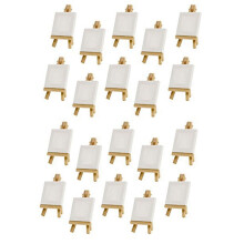 20 Sets Mini Display Easel with Canvas 8X8cm Wedding Table Numbers Painting Hobby Craft Diy
