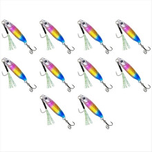 20 g x 10 pièces, leurres de pêche en plomb multicolores pour la pêche en mer à longue distance,