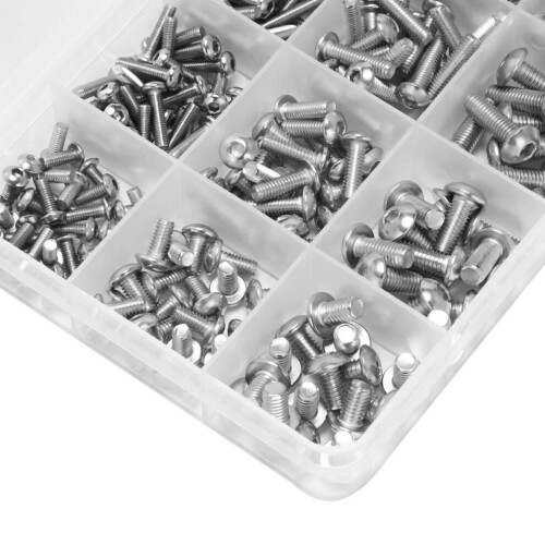 2 set Screw and Nut Kit,Machine Screw and Nut Kit, M3 M5 Stainless Steel Button Head Hex Socket Head 2