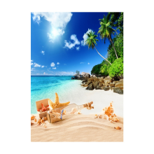 Fondo de fotografía con temática de playa tropical de verano de 210 x 150 cm para Hawái