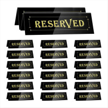 20 st akrylskyltar med reserverade bordstält, skyltar för reservation av plats för bröllop, restaurang,
