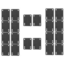 20 almohadillas elevadoras de goma para patineta de 1/8" y 3 mm