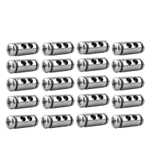 Lot de 20 serre-câbles réglables à double trou pour câbles de 2/3 mm