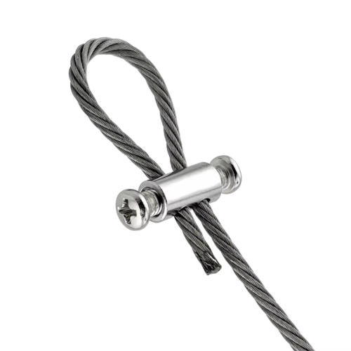 Lot de 20 serre-câbles réglables à double trou pour câbles de 2/3 mm 2