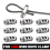 Lot de 20 serre-câbles réglables à double trou pour câbles de 2/3 mm 2