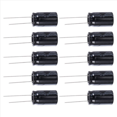 10 τεμάχια 22uF 400V 105C Ακτινικοί Ηλεκτρολυτικοί Πυκνωτές Μαύ 1