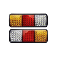 2Pcs 12V 75 LED Waterproof Taillights for Truck RV Van Bus Trailer Lights Signal Indicator Brake Stop