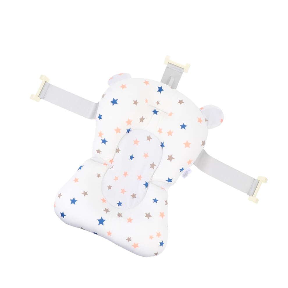 Newborn Bath Support Seat with Soft Floating Cushion Mat and Neck Support for Bathtub