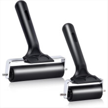 2Pcs Hard Rubber Brayer Rollers (4 Inch and 2.2 Inch) 2Pcs Hard Rubber Brayer Rollers