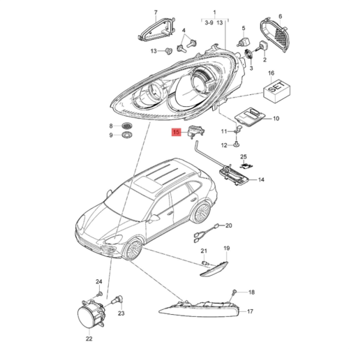2Pcs Front Headlight Bracket 95863119400 for 92A