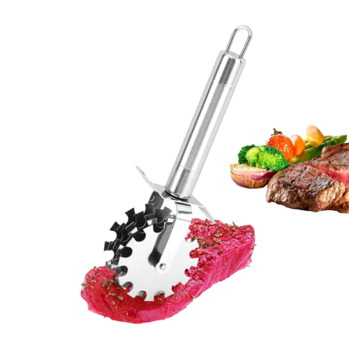 2Pcs Five-wheel Meat Loosener Beef Rolling Tool Meat Tenderizer 2