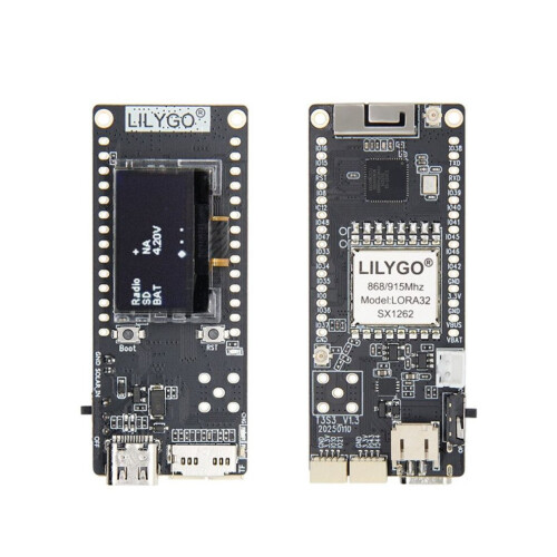 2Pcs T3S3 V1.3 ESP32-S3 LoRa Meshtastic SX1262 Dev Board LoRa 2.4G Module WiFi Bluetooth Wireless GPS