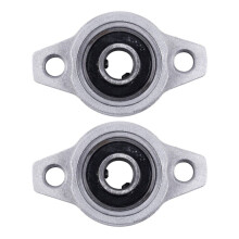 2X KFL000 Bore Inner 10mm Flange Ball Mounted Pillow Block Bearings