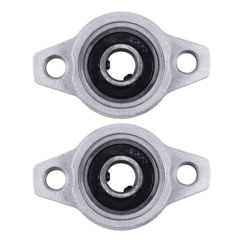 2 cuscinetti a sfera KFL000 con flangia interna da 10 mm e supporto a rulli.