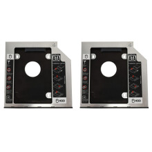 2x Vassoio per hard disk SATA universale da 9,5 mm per HDD, SSD e SSD (per SSD e HDD)