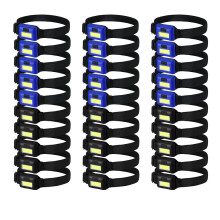 Linterna frontal LED de 30 piezas para adultos y niños, para exteriores, con diadema ajustable, resistente