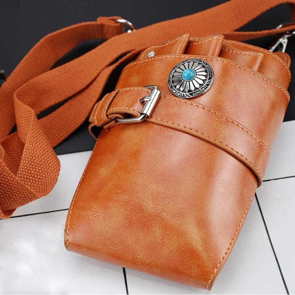 Barber Tool Belt Leather Hairdressing Scissors Holster With Multipocket Organizer Adjustable Waist 9099447983190