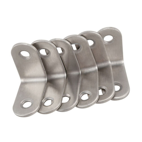 12 τεμάχια μεταλλική γωνιακή στερέωση 30X30mm ασημί 1
