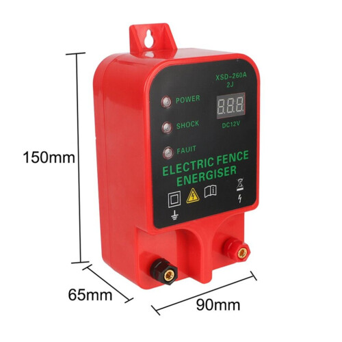 10KM Electric Fence Waterproof Voltage Display Livestock High Voltage Pulse Controller High-Decibel 1