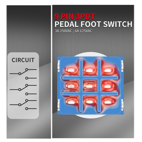 10 interruttori a pedale per effetti per chitarra 3PDT 2