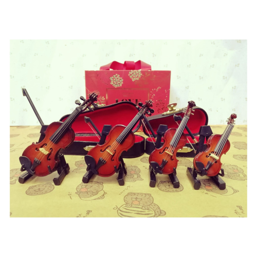12cm Mini musical instruments, violin model ornaments 1
