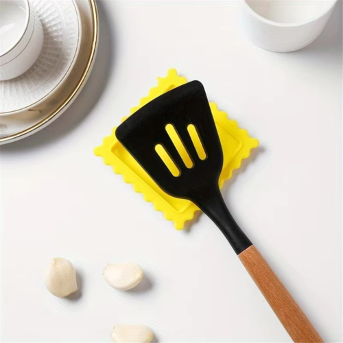 10 repose-cuillères en silicone en forme de biscuit - Résistant à la chaleur 1
