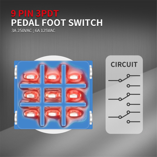 10 pezzi Interruttore a pedale per effetti per chitarra 3PDT 1