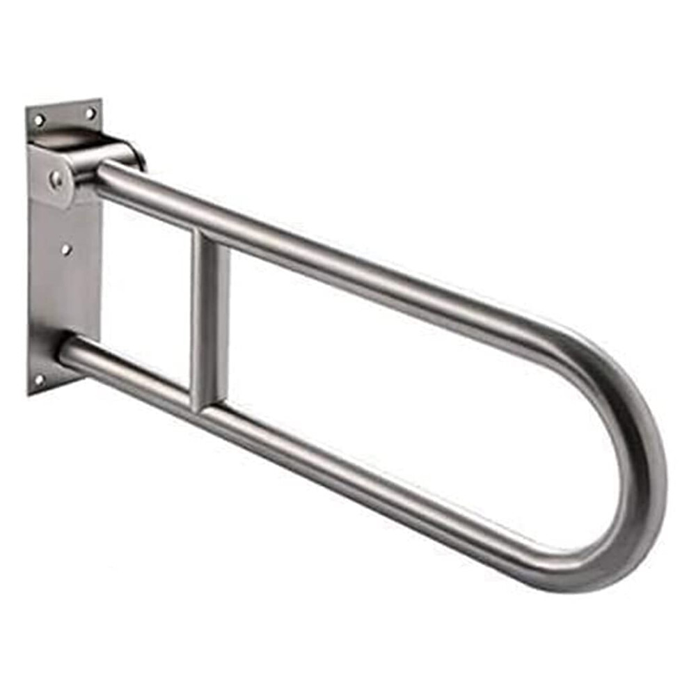 Bathroom Safety Grab Bar WallMounted Folding Handrail 62x26cm Stainless Steel 300Kg NonSlip