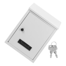 Vintage Lockable Wall Mounted Mailbox Iron Outdoor Post Box Weather Resistant for Home