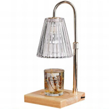 Candle Warmer Lamp with Timer and Dimmable Light, Wax Melt Compatible, Includes Two Bulbs, Elegant Jar Candle Holder for Home Decor