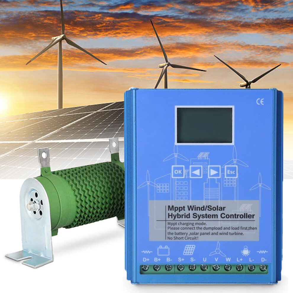 20000W Wind Solar Hybrid Mppt Boost Charging Controller Off Grid 12V 24V 48V Lcd Display 9164114030177