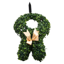 Easter Bunny Topiary with Realistic Rabbit Shape, Lifelike Greenery for Indoor and Garden Decoration