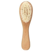 Wooden Hair Brush with Natural Wool Bristles for Kids and Babies, Ergonomic Grip, Two Sizes