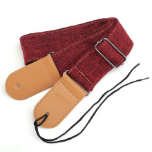 RONSHIN Guitar Strap Comfortable Cotton Linen Length Adjustable Guitar Tail Nail Shoulder Strap For Folk Acoustic Guitar