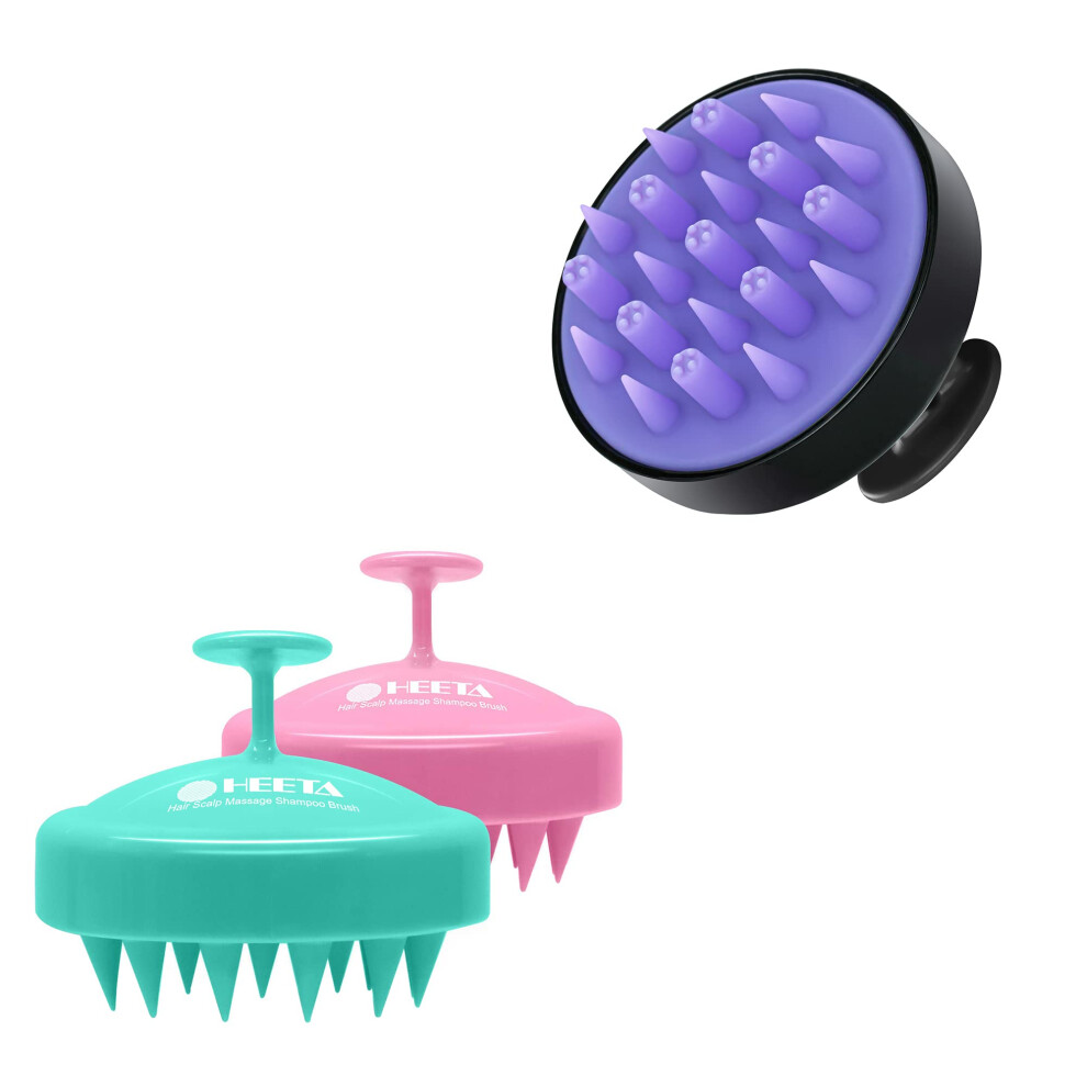 2Pack Scalp Massager Shampoo Brush with Waterproof Ergonomic Design for Deep Cleansing