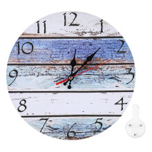 Silent Non-Ticking Wall Clock, Battery Operated Vintage Clock With Rustic Coastal Decor, Suitable For Living Room Bar, Clear Reading Large Display (10
