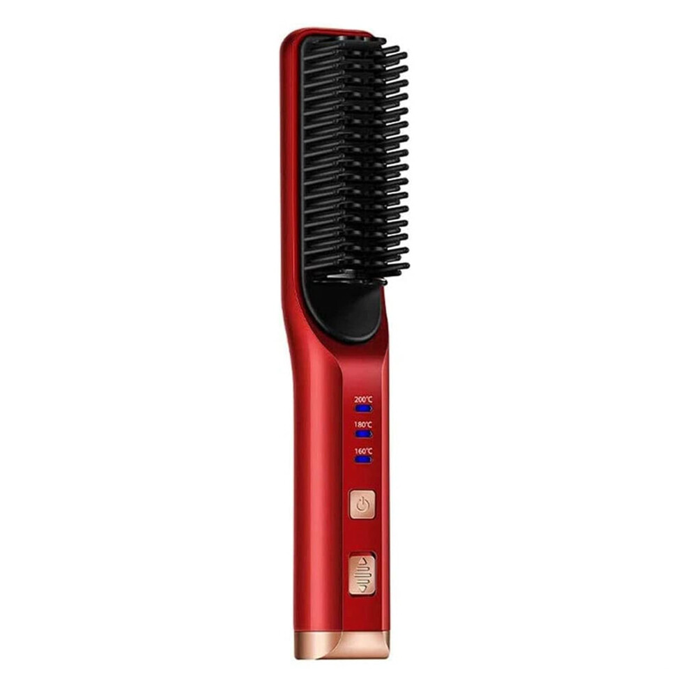 Hair Straightener Brush with Ionic Technology, AntiScald Ceramic, Fast Styling and Frizz Control
