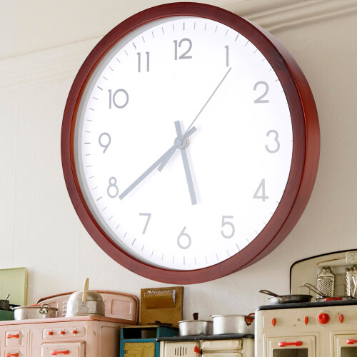 Timeless Elegance: Solid Wood Frame, Modern Minimalist Style, Silent Design, Easy To Use, Battery Powered Wall Clock 2