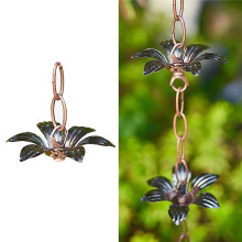 Rain Chain Japanese Style Decorative Metal Gutter Rain Chain for Porch Rust Resistant 1m/3ft