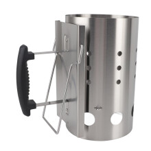 Stainless Steel Charcoal Chimney Starter for BBQ Camping, Fast Ignition and Easy Coal Transfer
