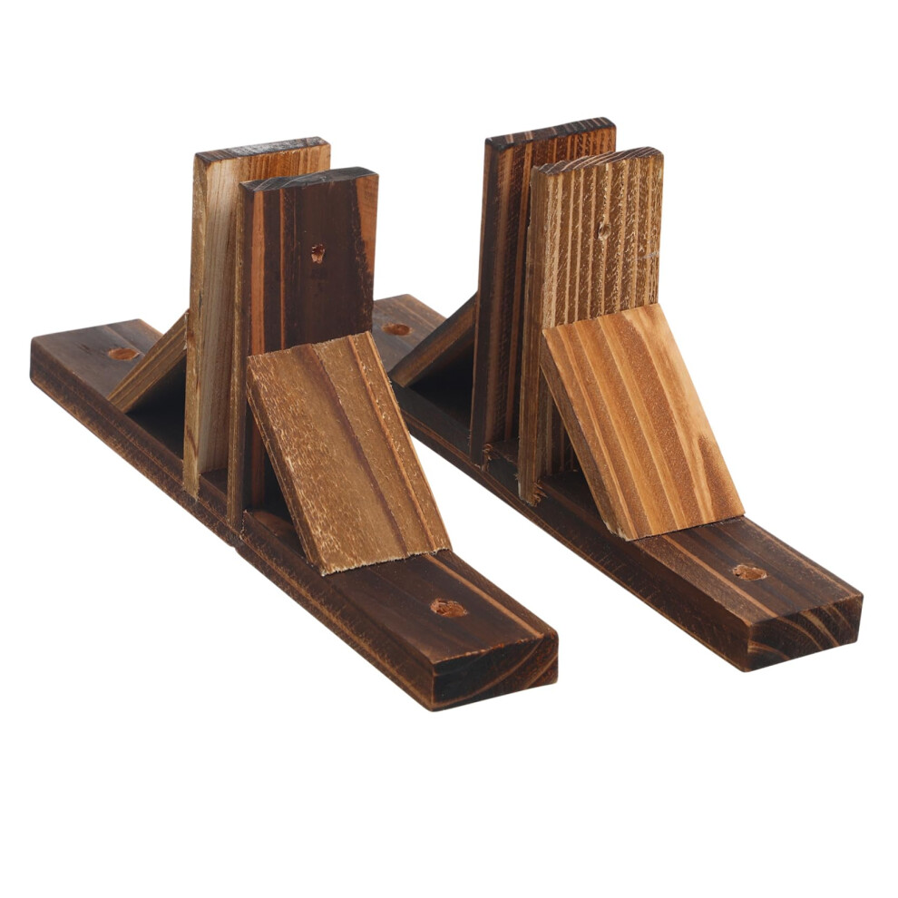 2Pcs Solid Wood Garden Fence Base Support, Stable Freestanding Fence Post Holder For Outdoor Use 9164114032577