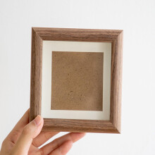 4x4 Walnut Shadow Box Frame Solid Wood Memory Display for Medals Awards Photos Wall Mounted
