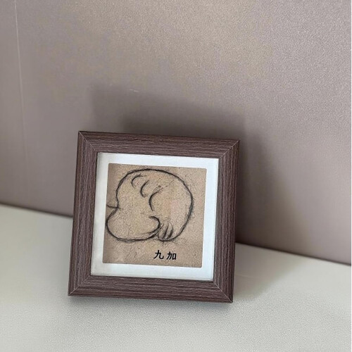 4x4 Walnut Shadow Box Frame Solid Wood Memory Display for Medals Awards Photos Wall Mounted 2