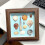 4x4 Walnut Shadow Box Frame Solid Wood Memory Display for Medals Awards Photos Wall Mounted 2
