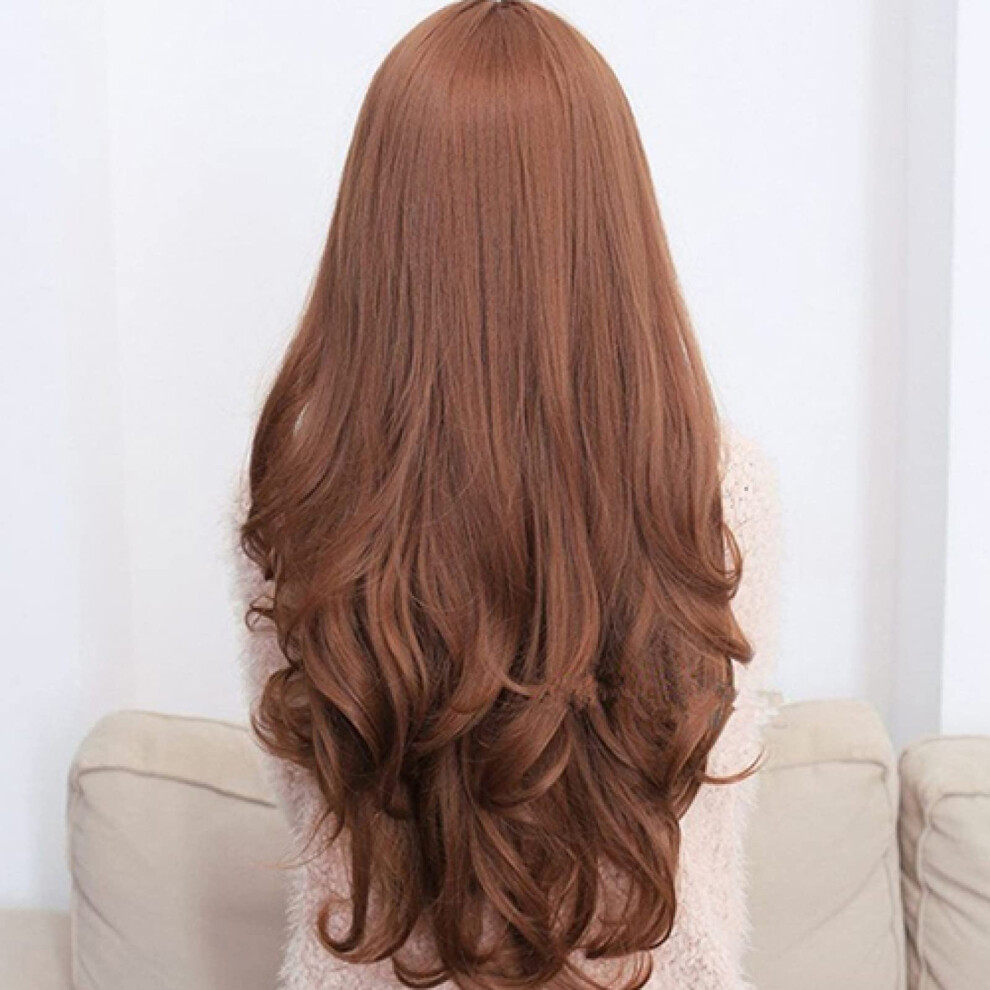 Unisex Black Long Curly Lace Front Wig For Women 65Cm Heat Resistant Synthetic Hair With Natural Look