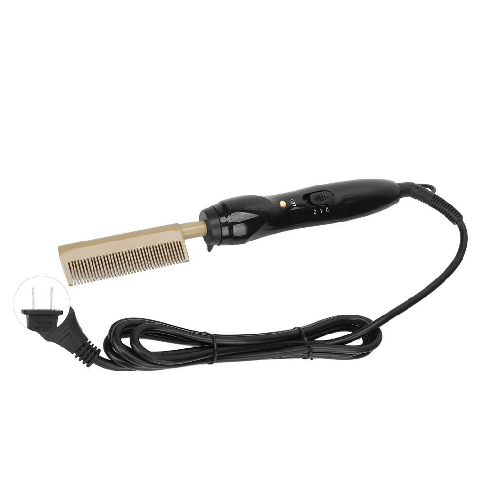 Hair Straightening Comb with Ceramic Plates, Adjustable Temperature, Dual Voltage, Fast HeatUp