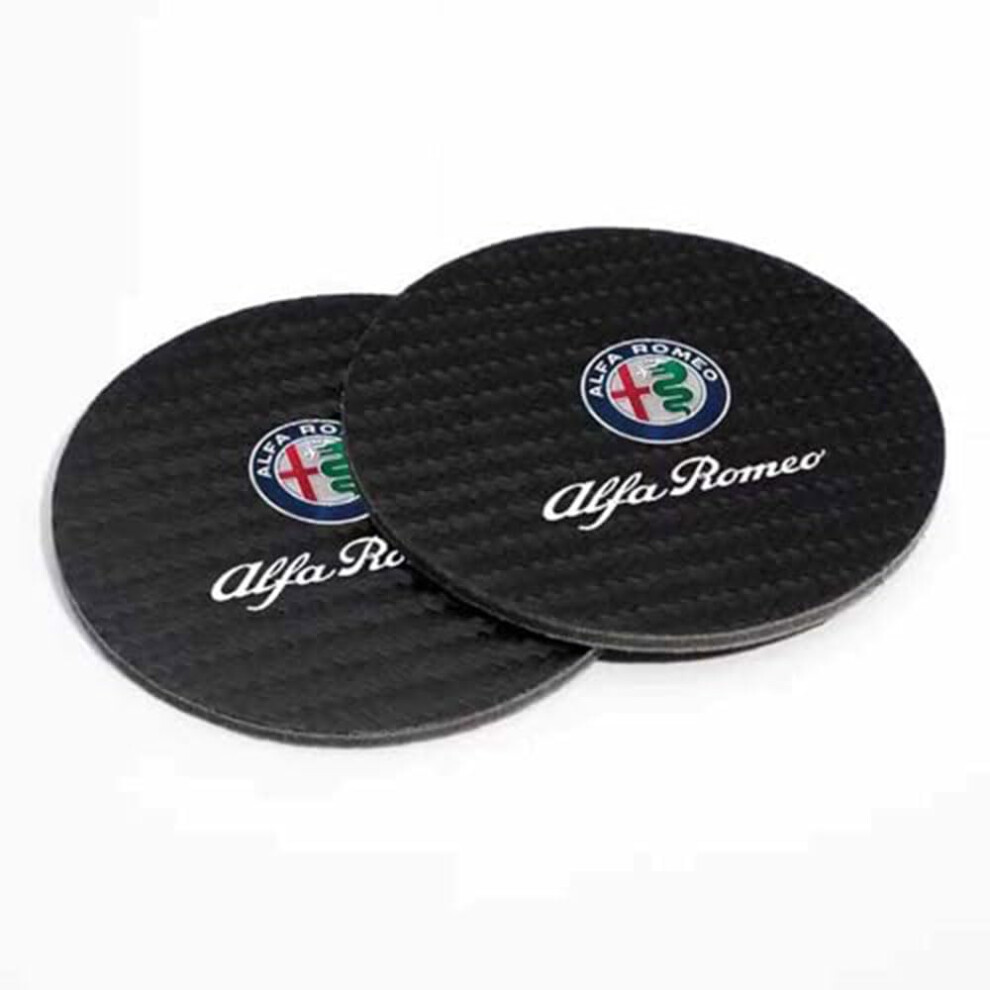 2 Pack Car Cup Holder Coasters Nonslip Drink Mats For Mito 147 156 159 166 Giulietta Giulia Gt Stelvio 9164114061881