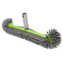 Heavy Duty Pool Brush for Walls and Floors with Comfort Grip and Rubber Edge Protection