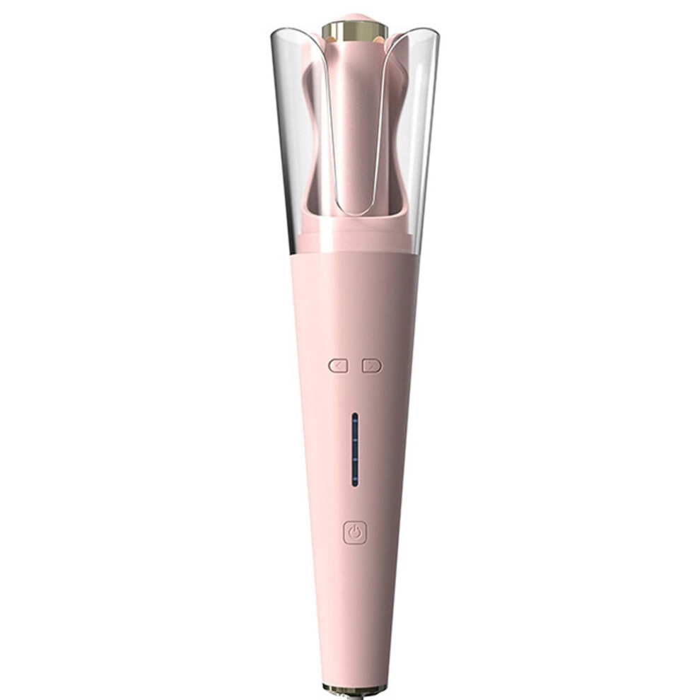 Pink Automatic Hair Curler With Ceramic Coating, Fast 30S Heatup, Negative Ion Curling Iron